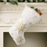 Snowflake Christmas Stocking - Update AvenueHome Decor AccentsTrendsi101400350568926101400350568926Snowflake Christmas StockingSilver