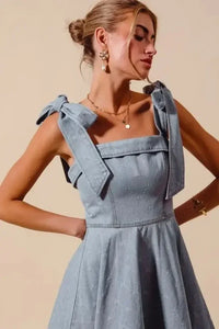 SO ME A Line Fit and Flare Diamond Bow Ribbon Denim Dres - Update AvenueDenim Dresses & SkirtsTrendsi10010031560189810010031560189870d90ca057a34c0dad5aca3276d875bb - Max - OriginLT DENIM