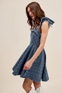 SO ME A Line Fit and Flare Diamond Bow Ribbon Denim Dres - Update AvenueDenim Dresses & SkirtsTrendsi100100850771795100100850771795ae63ffd6 - 383f - 4bce - 986d - 082cfd3e4c5b - Max - OriginDENIM