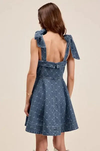 SO ME A Line Fit and Flare Diamond Bow Ribbon Denim Dres - Update AvenueDenim Dresses & SkirtsTrendsi10010085077179510010085077179598db250a - 2f69 - 4452 - b8ae - 27a5e487732e - Max - OriginDENIM