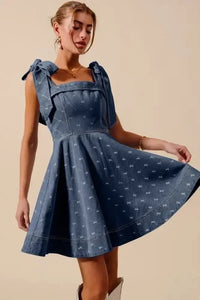 SO ME A Line Fit and Flare Diamond Bow Ribbon Denim Dres - Update AvenueDenim Dresses & SkirtsTrendsi1001008507717951001008507717955e5f7b3cdf3f4c9987dfab30e8c8199b - Max - OriginDENIM