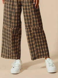 SO ME Check Plaid Wide Leg Pants with Big Patch Pockets - Update AvenueTrendsi1001004564216171001004564216174058af80 - 0b1f - 48c5 - 9489 - 8a65ae88ac4c - Max - OriginBLACK/CAMEL
