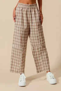 SO ME Check Plaid Wide Leg Pants with Big Patch Pockets - Update AvenueTrendsi10010079691153710010079691153787dde8346e924cd796f74a59a8262533 - Max - OriginCOFFEE/IVORY