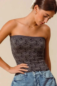 SO ME Jacquard Floral Two Tone Seamless Tube Top - Update AvenueTanks & CamisTrendsi100100898161488100100898161488316c1002e1334b878229e0c24ef73183 - Max - Origin2TONE BLACK