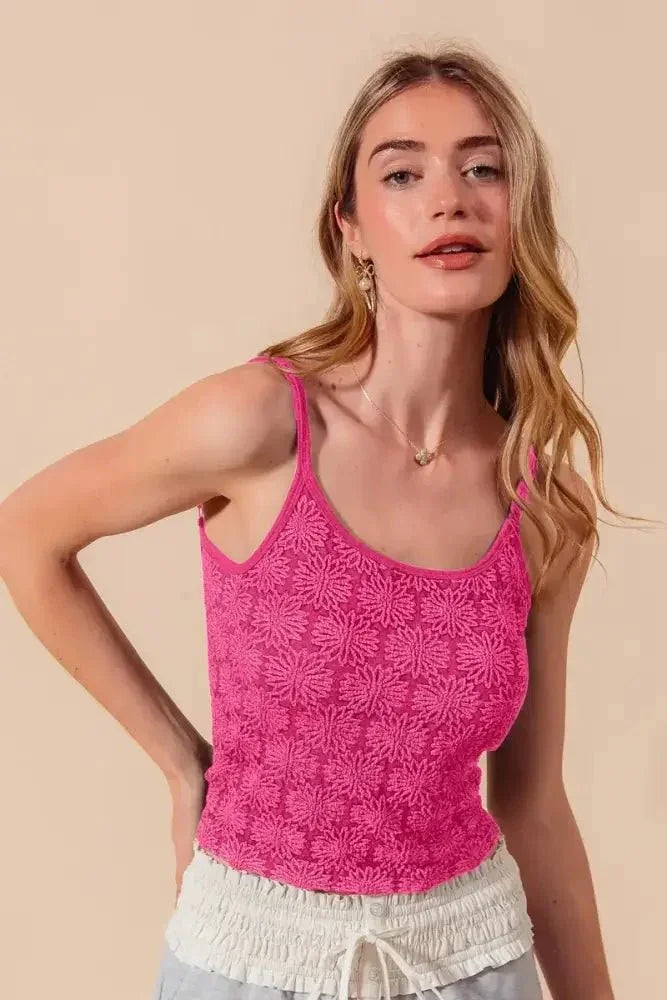 SO ME Two Tone Floral Seamless Tank Top - Update AvenueTrendsi100100183241244100100183241244d468bbc4cbc443b8b3c1de1e069adc83 - Max - OriginFUCHSIA