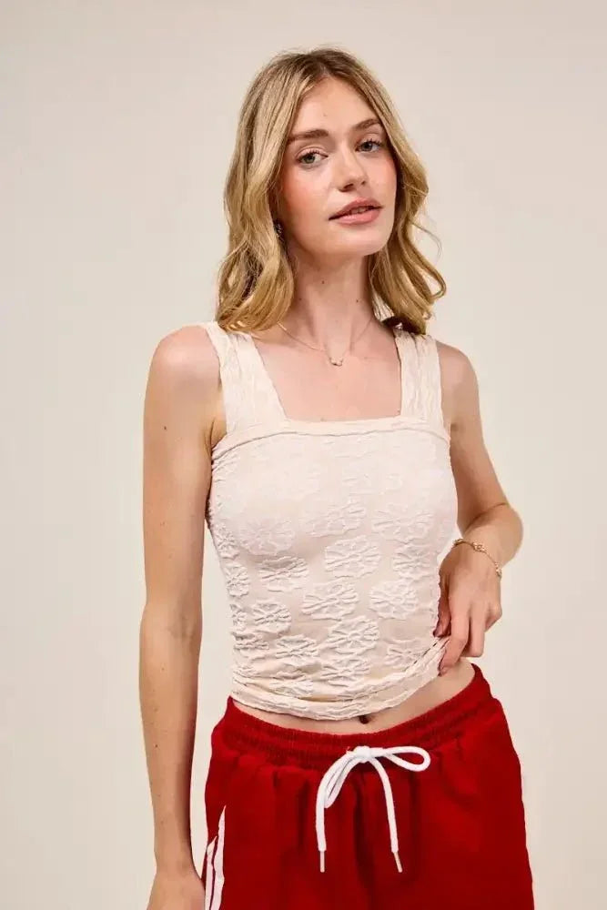 SO ME Two Tone Floral Seamless Tank Top - Update AvenueTanks & CamisTrendsi100100238491780100100238491780af8a71ca2fc149ed9f1a4cf3b723824e - Max - Origin2TONE OATMEAL