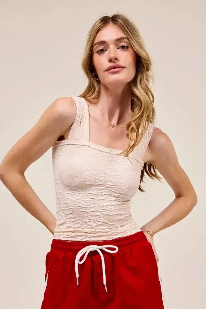 SO ME Two Tone Floral Seamless Tank Top - Update AvenueTanks & CamisTrendsi1001002384917801001002384917801696fc673cad42cba58d89ffdf514a79 - Max - Origin2TONE OATMEAL