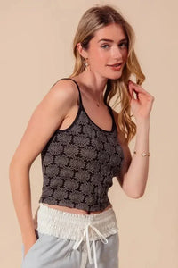 SO ME Two Tone Floral Seamless Tank Top - Update AvenueTrendsi100100921961553100100921961553ec02f9fe23a044f3b6610f4947820b2d - Max - OriginCHARCOAL BLACK