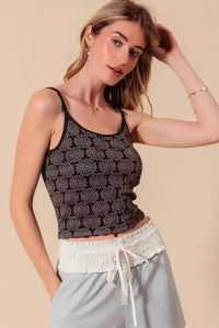 SO ME Two Tone Floral Seamless Tank Top - Update AvenueTrendsi1001009219615531001009219615531b51fbca2cc44b4782ac164f71d6a9da - Max - OriginCHARCOAL BLACK