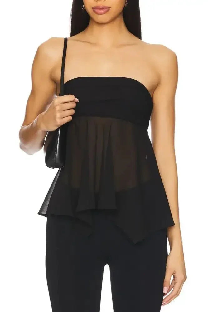 Solid Color Tube Top with Scarf - Update AvenueTanks & CamisTrendsi10010045510123110010045510123120993f26 - 9f77 - 4d9c - b35e - 2e6de0e5191d - Max - OriginBlack