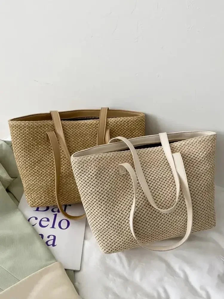 Solid Color Woven Tote Bag - Update AvenueFestival VibesTrendsi1007003172616581007003172616587508ac16 - 4c2c - 4ec6 - aa9a - a568e445ac58 - MaxBeige