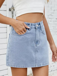 Solid Mini Denim Skirt - Update AvenueDenim Dresses & SkirtsTrendsi100100798241998100100798241998ccc3cc62 - 9210 - 4566 - 9eb8 - e544fc7e472a - MaxLight