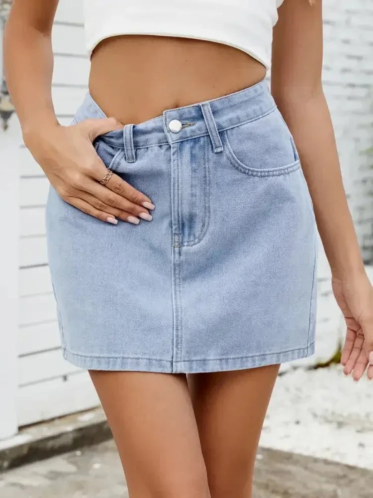 Solid Mini Denim Skirt - Update AvenueDenim Dresses & SkirtsTrendsi100100798241998100100798241998581212f9 - 18c0 - 479f - ac94 - 064b2e244cd6 - MaxLight