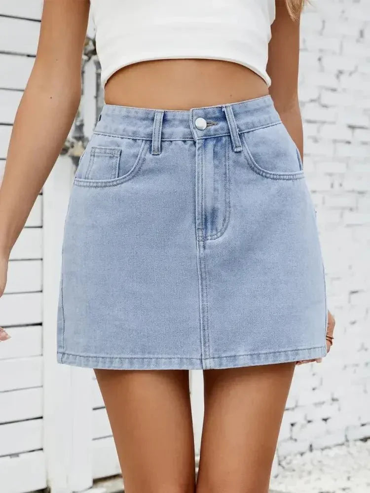 Solid Mini Denim Skirt - Update AvenueDenim Dresses & SkirtsTrendsi100100798241998100100798241998f6f14997 - f566 - 492f - 89ad - a7135d4fd437 - MaxLight