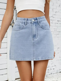 Solid Mini Denim Skirt - Update AvenueDenim Dresses & SkirtsTrendsi100100798241998100100798241998f6f14997 - f566 - 492f - 89ad - a7135d4fd437 - MaxLight