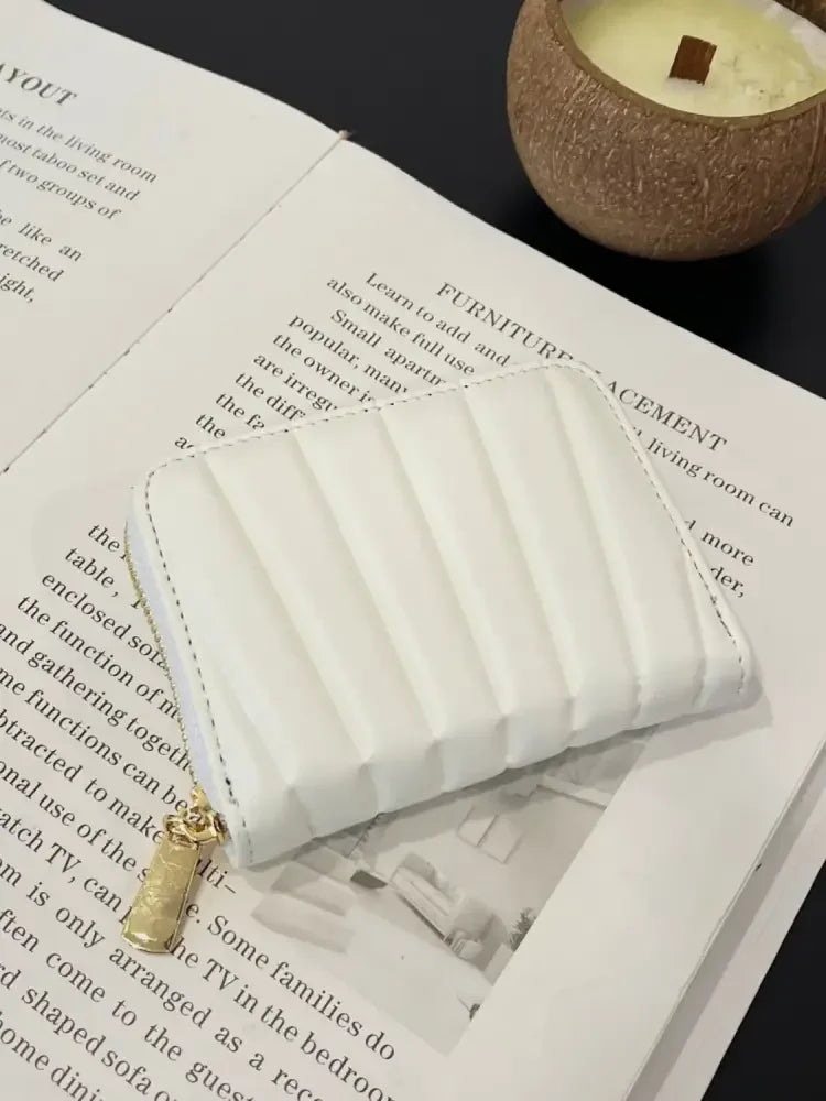 Solid PU Leather Mini Wallet