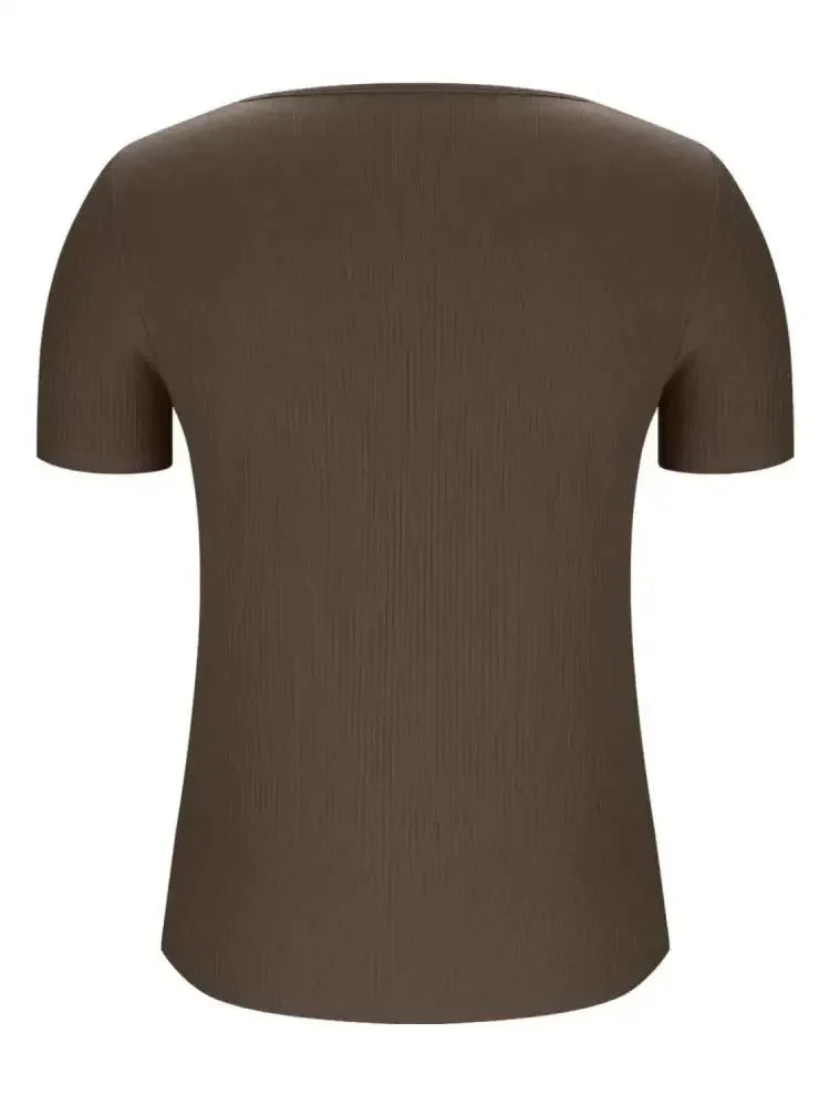 Solid V - Neck Short Sleeve T-Shirt - Update AvenueT-ShirtsTrendsi100100813671123100100813671123e3464bda - e071 - 4b05 - b3c6 - 40e1a0cc4f82 - Max - OriginCoffee Brown