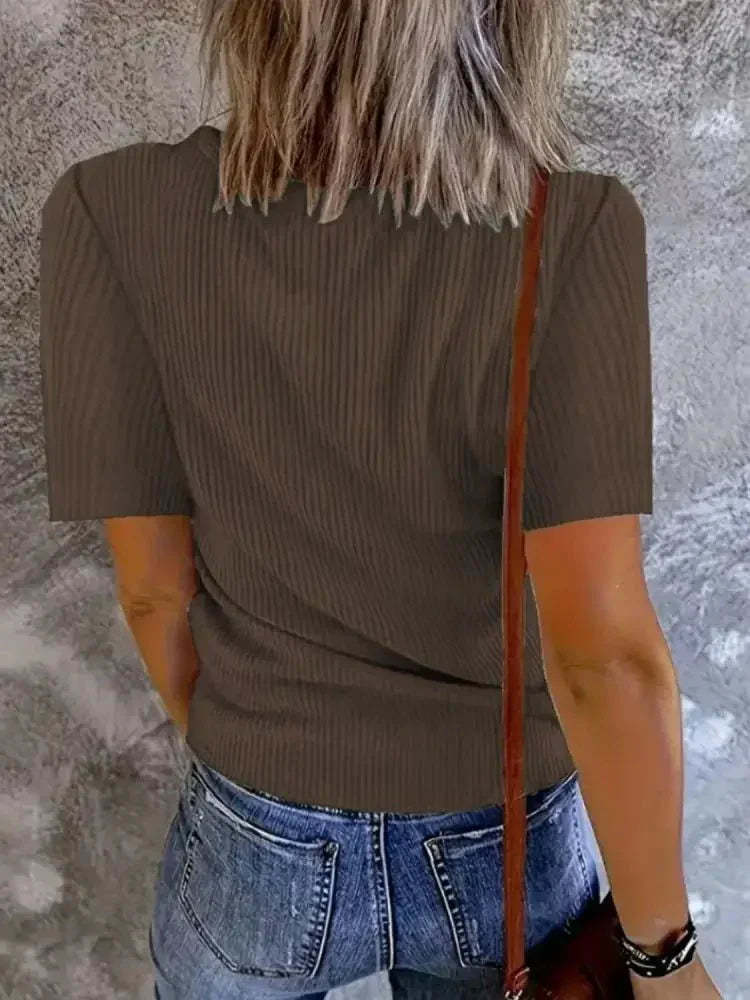 Solid V - Neck Short Sleeve T-Shirt - Update AvenueT-ShirtsTrendsi100100813671123100100813671123d52815aa - 6ad9 - 48e5 - 9a2c - 60531ed022e2 - Max - OriginCoffee Brown