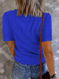 Solid V - Neck Short Sleeve T-Shirt - Update AvenueT-ShirtsTrendsi1001008136711571001008136711575ecee2e2 - 2cc2 - 48ab - bb35 - 52098058ad1a - Max - OriginBlue