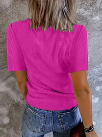Solid V - Neck Short Sleeve T-Shirt - Update AvenueT-ShirtsTrendsi100100813671607100100813671607783ff4cf - b890 - 433a - bad6 - 9a1a5b1390b7 - Max - OriginFuchsia Pink