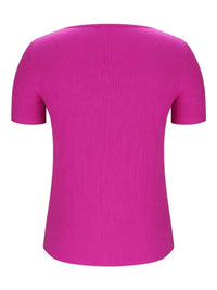 Solid V - Neck Short Sleeve T-Shirt - Update AvenueT-ShirtsTrendsi1001008136716071001008136716070d251d66 - 51fd - 489f - bd42 - 1b1de5cb8716 - Max - OriginFuchsia Pink