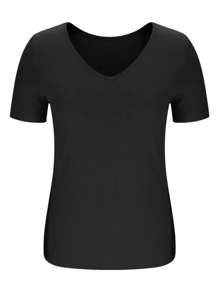 Solid V - Neck Short Sleeve T-Shirt - Update AvenueT-ShirtsTrendsi1001008136761821001008136761820886563a - a4a8 - 4992 - bdf6 - 37b6c77507c0 - Max - OriginBlack