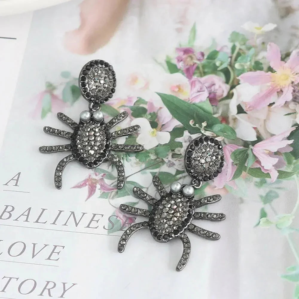 Spider Rhinestone Alloy Earrings - Update AvenueHalloweenTrendsi101300900559340101300900559340b2a7f987646b4021a73bffec3dd9afd6 - MaxBlack