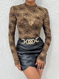 Spider Web Print Long Sleeve Blouse - Update AvenueHalloweenTrendsi1001004582676281001004582676287011f015cb524f2d8f80e081006aeed8 - Max - OriginKhaki