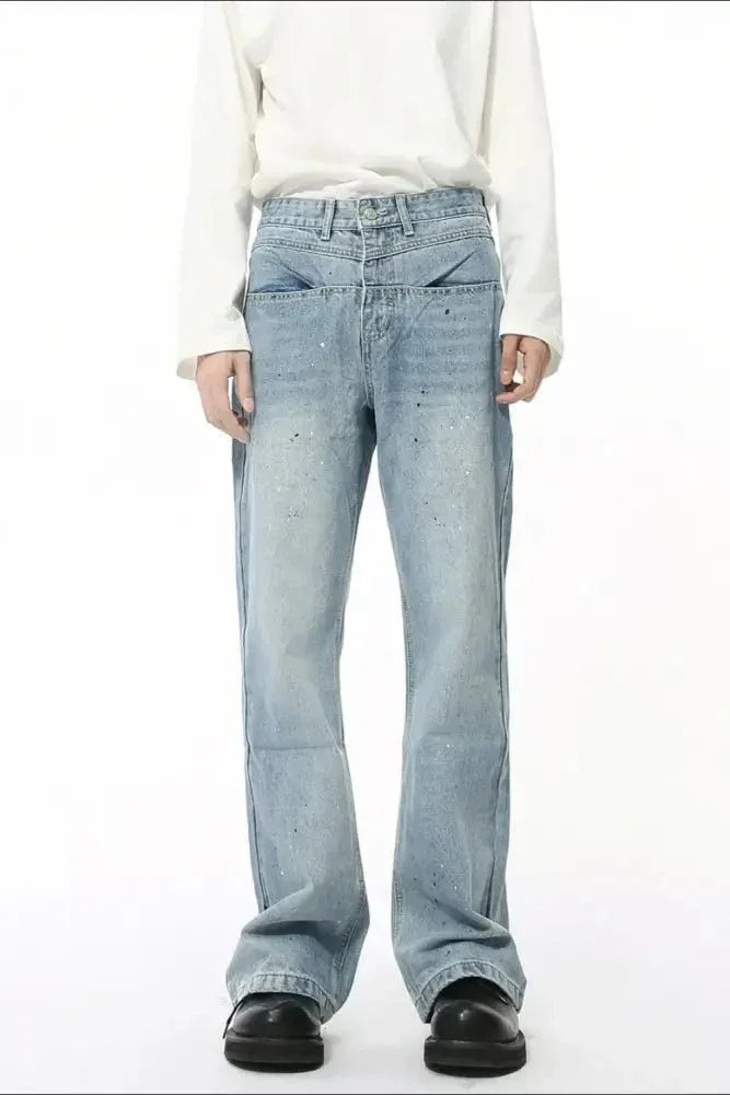 Splash Ink Washed Jeans with Pockets - Update AvenueTrendsi100400098083197100400098083197Splash Ink Washed Jeans with PocketsDark