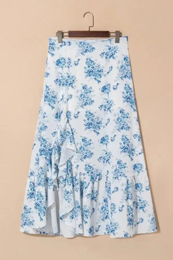 Split Asymmetrical Ruffled Printed Skirt - Update AvenueFestival VibesTrendsi10010083606176110010083606176161e7fd3c - 58ce - 4534 - ad2b - c3c1f4479087 - MaxLight Blue