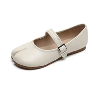 Split-Toe Flat Slip-Ons