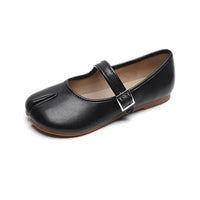 Split-Toe Flat Slip-Ons