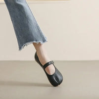 Split-Toe Flat Slip-Ons