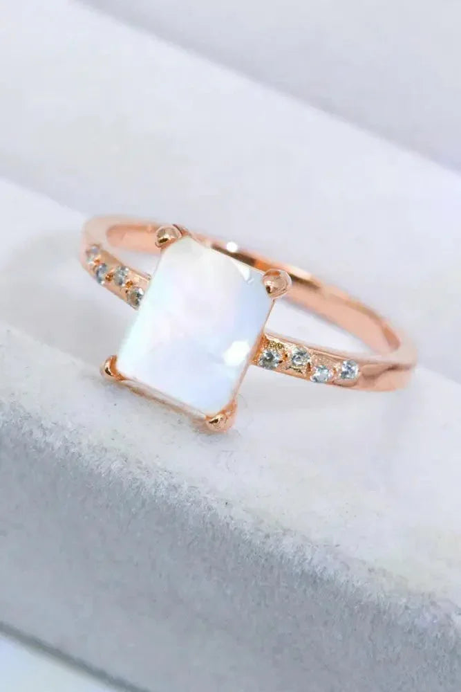 Square Moonstone Ring - Update AvenueRingTrendsi101300425978938101300425978938Square Moonstone RingRose Gold