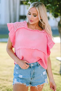 Square Neck Exposed Seams Blouse - Update AvenueTrendsi100101059680665100101059680665d5c4998489714c27a25af819d4d97e83 - MaxPink