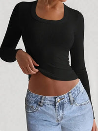 Square Neck Long Sleeve T-Shirt - Update AvenueT-ShirtsTrendsi100100450004602100100450004602626f702ab794471db8d376f90a54873e - Max - OriginBlack