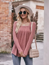 Square Neck Long Sleeve T-Shirt - Update AvenueT-ShirtsTrendsi10010061897216110010061897216138e38948 - 5d06 - 434f - 8bfe - 8e094a7ec144 - Max - OriginDusty Pink