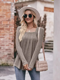 Square Neck Long Sleeve T-Shirt - Update AvenueT-ShirtsTrendsi100100618973170100100618973170772ff609 - 1859 - 4d00 - 8038 - 0f7354e98644 - Max - OriginTaupe