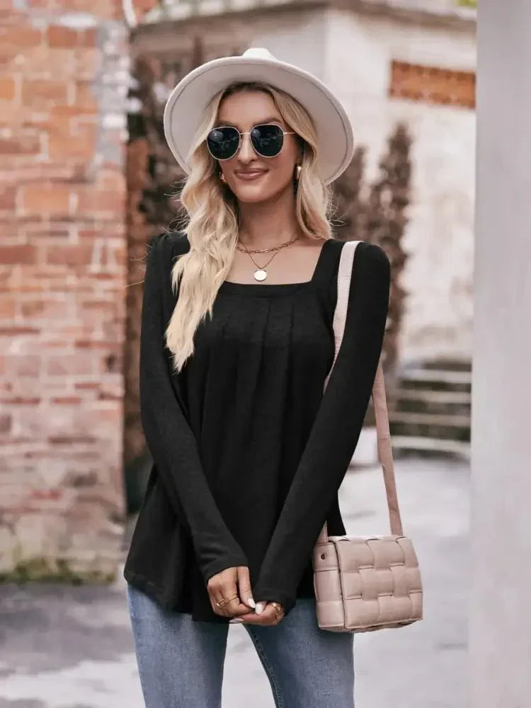 Square Neck Long Sleeve T-Shirt - Update AvenueT-ShirtsTrendsi100100618973610100100618973610f654fc1a - 360d - 46aa - 8493 - 6e320195c54f - Max - OriginBlack