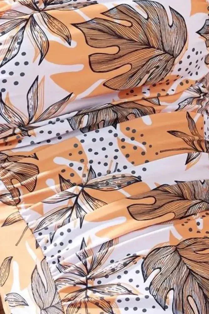 Square Neck Printed One - Piece Swimwear and Cover Up Swim Set - Update AvenueTrendsi100100308556611100100308556611698b5595 - 54ec - 4ef9 - 953c - d648590be110 - MaxOchre