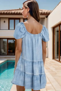 Square Neck Puff Sleeve Denim Dress - Update AvenueDenim Dresses & SkirtsTrendsi100100686371826100100686371826e8e06818 - 0f78 - 48f8 - a019 - e6e20917d310 - MaxLight