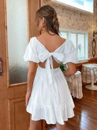 Square Neck Puff Sleeve Mini Dress - Update AvenueTrendsi100100027391580100100027391580c7a1c0726cfc4317b42464272b2f6030 - Max - OriginWhite