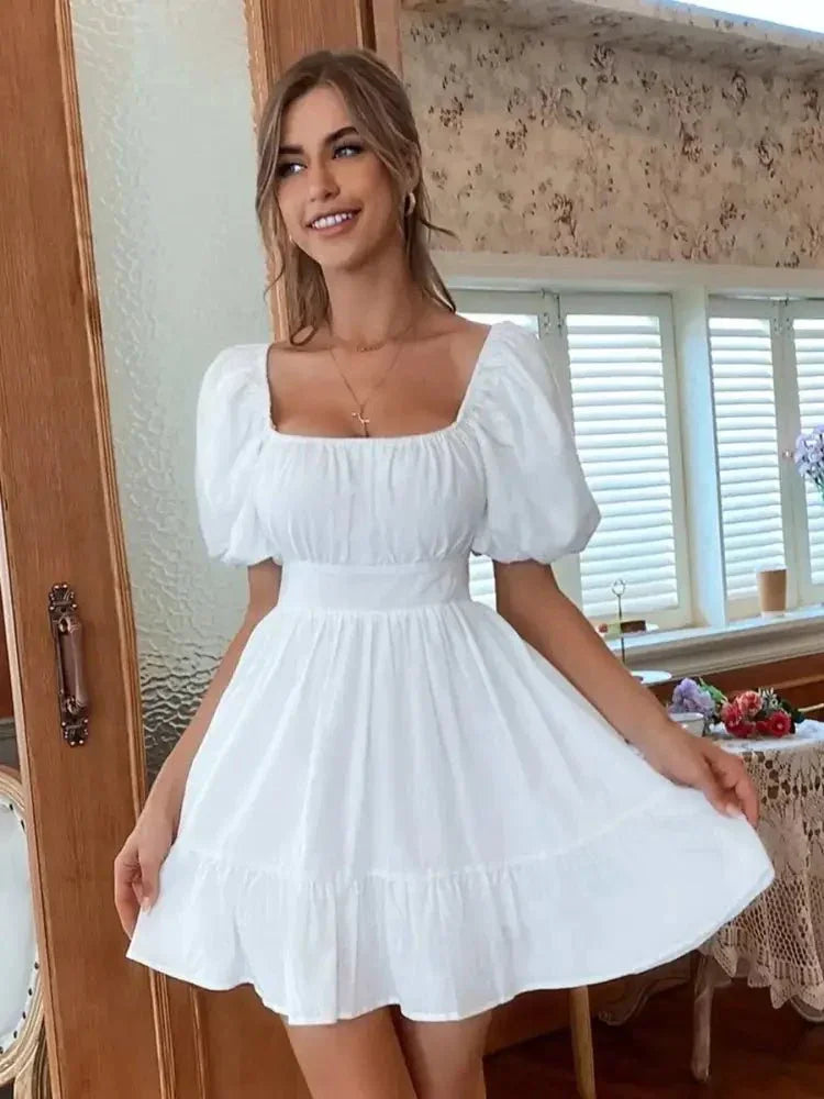 Square Neck Puff Sleeve Mini Dress - Update AvenueTrendsi100100027391580100100027391580200d870e6554488f90d617b3cee83417 - Max - OriginWhite