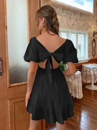 Square Neck Puff Sleeve Mini Dress - Update AvenueTrendsi10010002739805510010002739805552ac3e8326e845ffbfdcdeb3b6ccab92 - Max - OriginBlack
