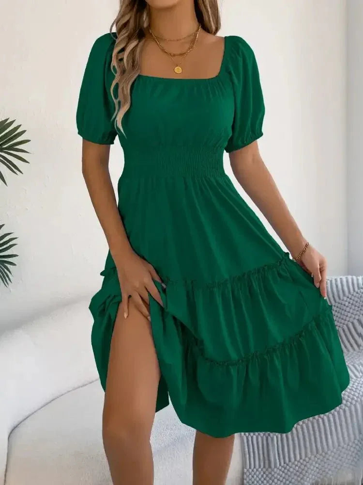 Square Neck Short Puff Sleeve Dress - Update AvenueEffortless Elegance: DressesTrendsi10010026175538910010026175538947cb4dc5 - cf58 - 4829 - 919f - f750b739ac9c - Max - OriginDark Green