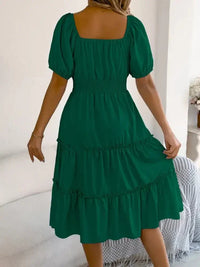 Square Neck Short Puff Sleeve Dress - Update AvenueEffortless Elegance: DressesTrendsi1001002617553891001002617553891d1eeb3a - f9a5 - 44a9 - 9b03 - d4849df1b68c - Max - OriginDark Green