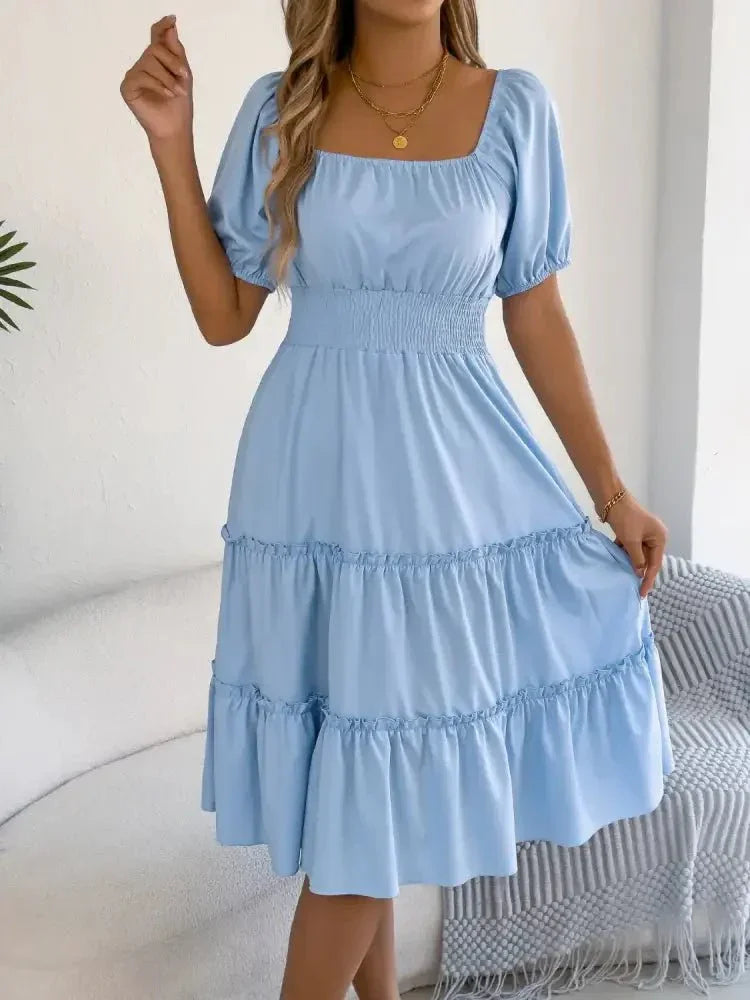 Square Neck Short Puff Sleeve Dress - Update AvenueEffortless Elegance: DressesTrendsi100100261759031100100261759031fa99b276 - cf38 - 4bab - ad68 - af371d890392 - Max - OriginSky Blue