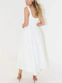 Square Neck Sleeveless Midi Dress - Update AvenueCasual DressesTrendsi100100755778668100100755778668Square Neck Sleeveless Midi DressWhite