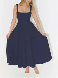 Square Neck Sleeveless Midi Dress - Update AvenueCasual DressesTrendsi100100755779061100100755779061Square Neck Sleeveless Midi DressNavy Blue