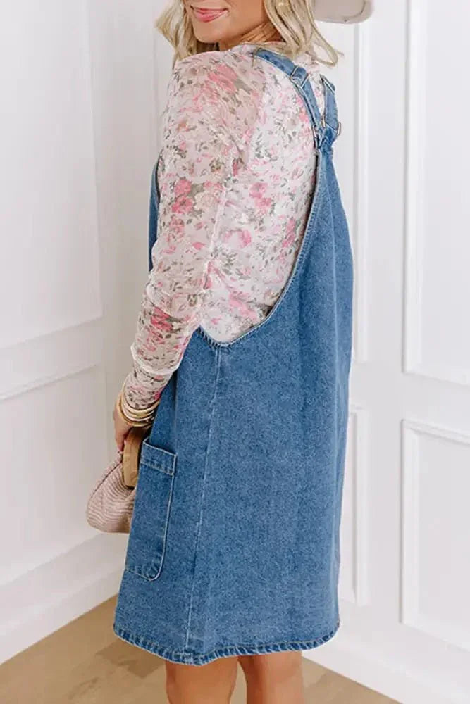 Square Neck Wide Strap Denim Overall Dress - Update AvenueDenim Dresses & SkirtsTrendsi100100934551707100100934551707b8734ec2 - e1c7 - 462c - 9f45 - 05d1cb72552b - MaxMedium